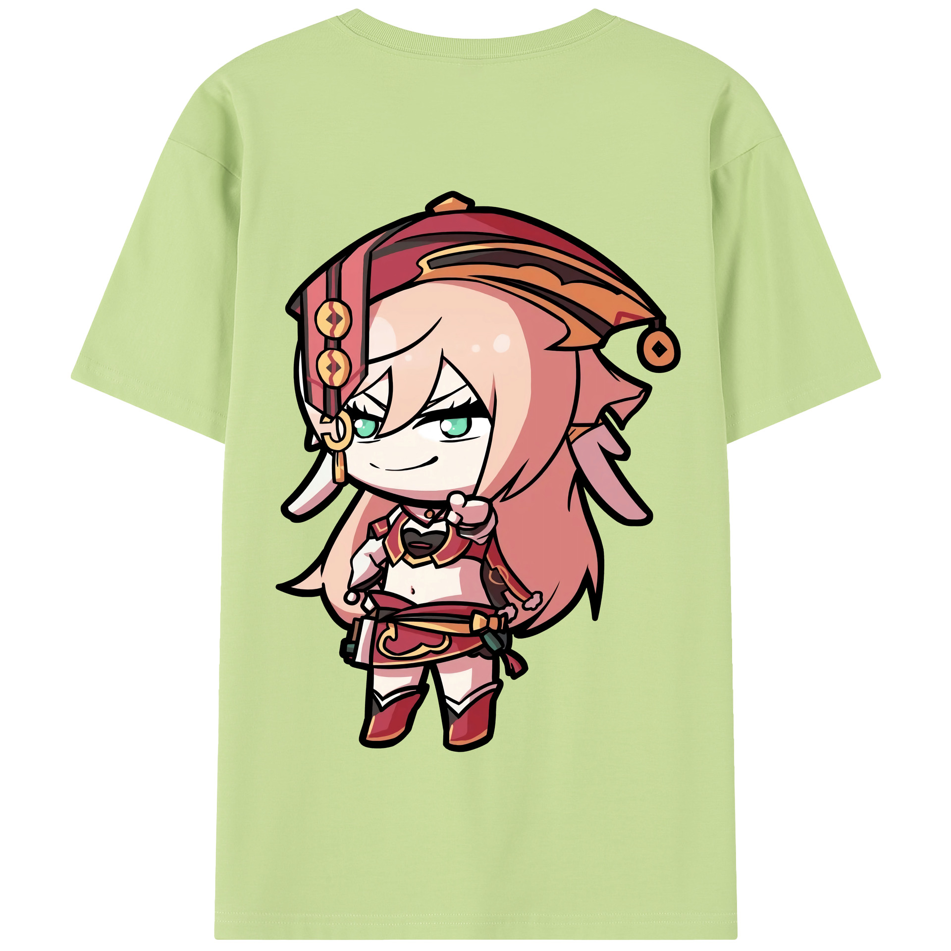 げんし神 ヤンフェイ genshin Yanfei 綿100％半袖Tシャツ（背面プリント）